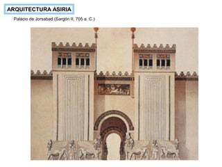 Palacio de Jorsabad (Sargón II, 705 a. C.)
ARQUITECTURA ASIRIA
 
