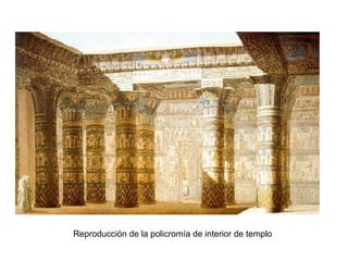 Reproducción de la policromía de interior de templo
 