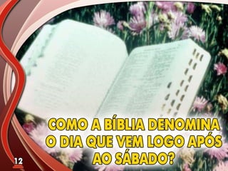 Fundamentos Bíblicos 11 - Sábado