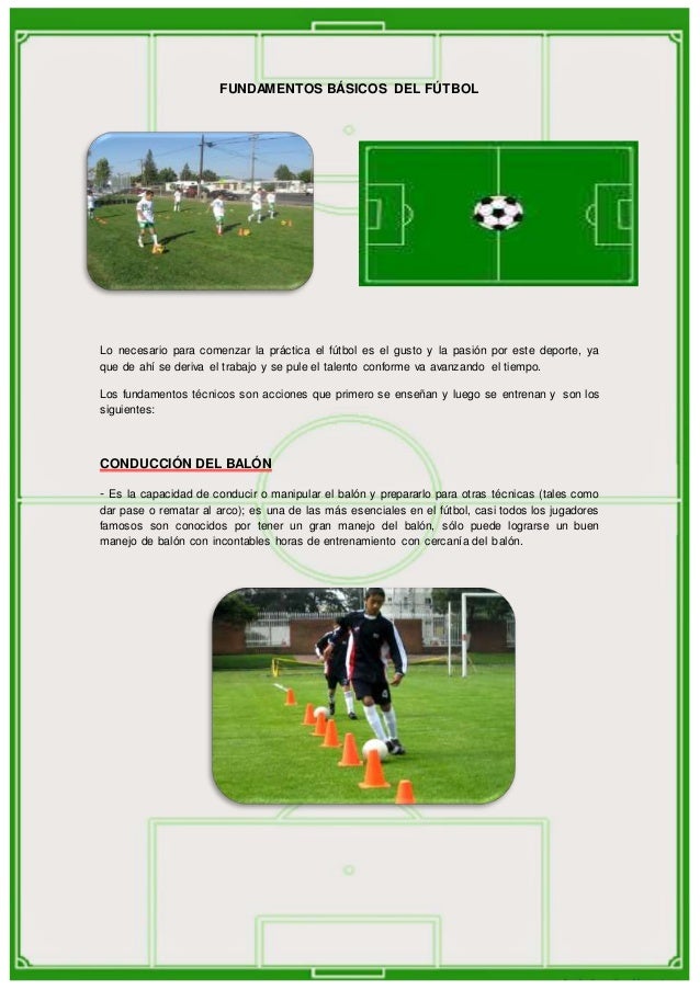 Fundamentos básicos del fútbol