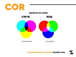 fundamentos do design naamã lima
cor sistemas de cores
 