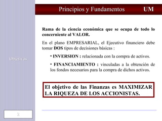 Fundamentos y principios de las Finanzas | PPT
