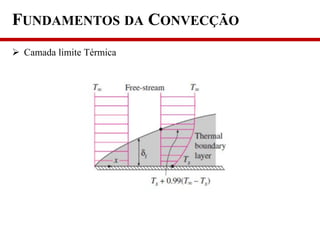FUNDAMENTOS DA CONVECÇÃO
 Camada limite Térmica
 