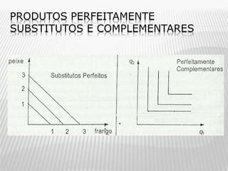 PRODUTOS PERFEITAMENTE
SUBSTITUTOS E COMPLEMENTARES

 