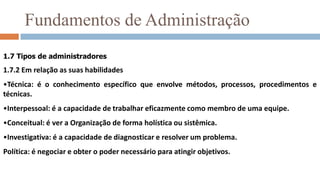 As funções do Administrador na Organização