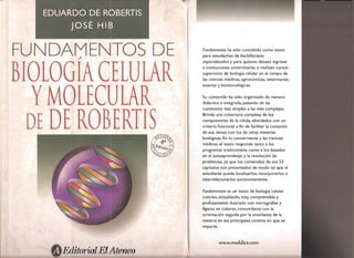 Fundamentos de biologia celular y molecular   de robertis