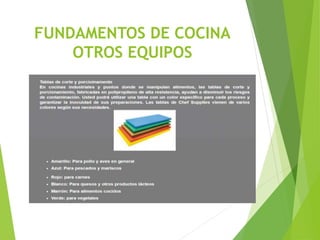 FUNDAMENTOS DE COCINA
OTROS EQUIPOS
 