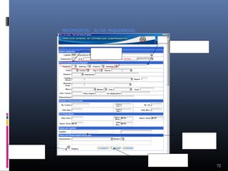 MOVIMIENTOS- ALTAS MAQUINARIAS
Seleccione
el
estatus
correspondiente al bien.
Campos
completados
defecto.

Opción
duplicar
registro

que
el

permite
mismo

por

Campos completados
por defecto al ejecutar
el
proceso
de
depreciación.

Pulse Aceptar para guardar
las
informaciones
registradas.

72

 