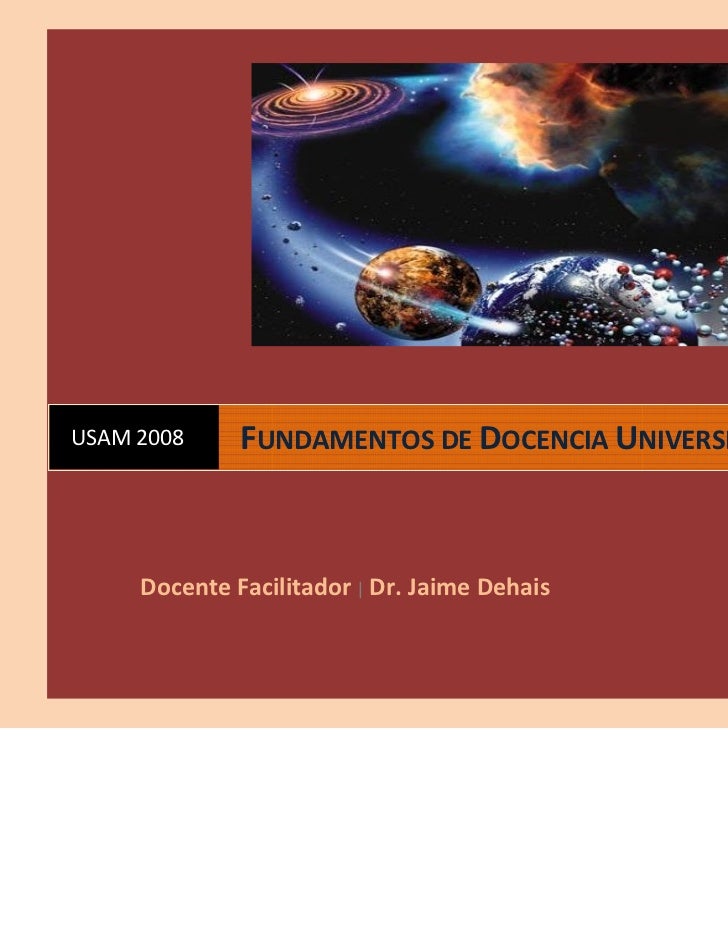 Fundamentos de docencia universitaria & 1 : 3:6&