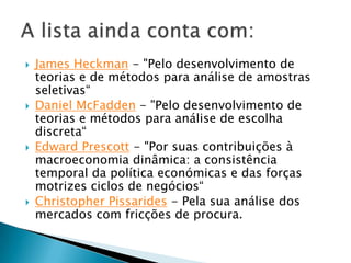 Joseph AloisSchumpeter (1883 – 1950) 	Foi um dos mais importantes economistas da primeira metade do século XX.	Sempre foi um entusiasta da integração com a Sociologia para o melhor entendimento de suas teorias econômicas. Atualmente considera-se que as idéias de Schumpeter sobre ciclos econômicos e desenvolvimento não podiam ser assimiladas através do instrumental matemático disponível em sua época.Pais da Economia