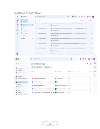 12
CAPTURAS DE PANTALLAS:
 