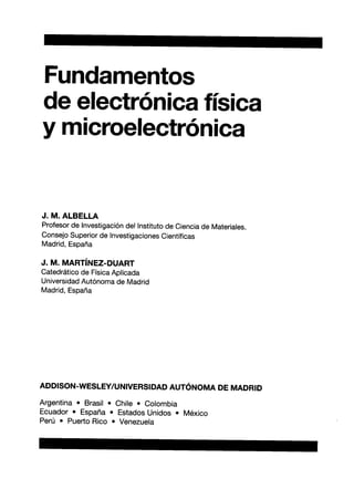 Fundamentos de electronica fisica y microelectronica [albell