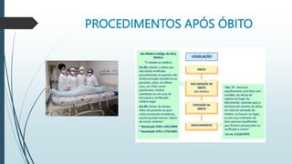 PROCEDIMENTOS APÓS ÓBITO
 