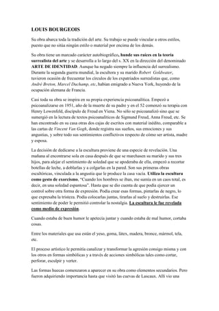 La escultura Surrealista.