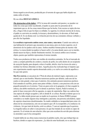 La escultura Surrealista.