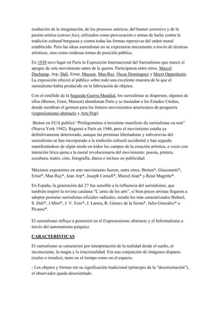 La escultura Surrealista.