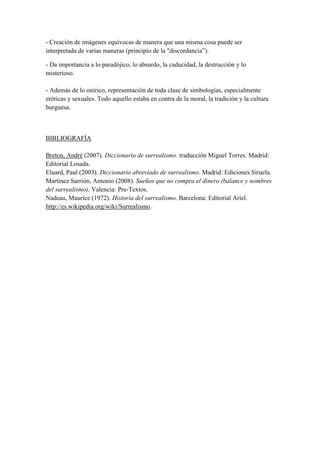 La escultura Surrealista.