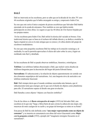 La escultura Surrealista.