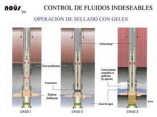 CONTROL DE FLUIDOS INDESEABLESCONTROL DE FLUIDOS INDESEABLES
OPERACIÓN DE SELLADO CON GELES
CASO 1 CASO 2 CASO 3
 