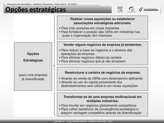 Opções estratégicas

 