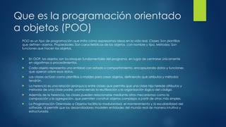 ppt fundamentos de java programacion orientada a objetos | PPTX