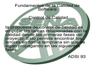 Fundamentos de la calidad de software.