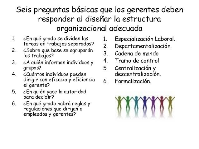 Fundamentos de la estructura organizacional