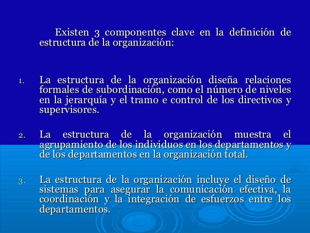 Fundamentos de la estructura organizacional
