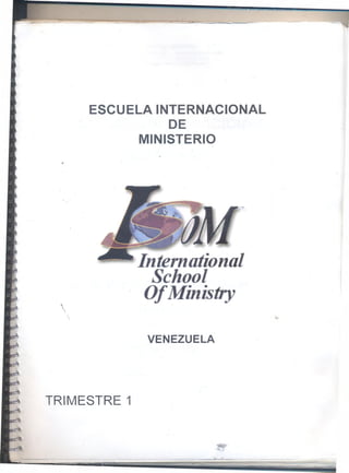 ESCUELA INTERNACIONAL
DE
MINISTERIO
VENEZUELA
TRIMESTRE 1
 