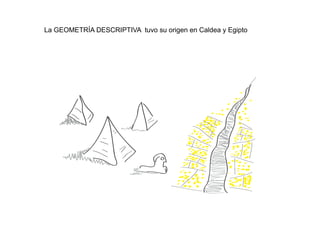 La GEOMETRÍA DESCRIPTIVA tuvo su origen en Caldea y Egipto
 
