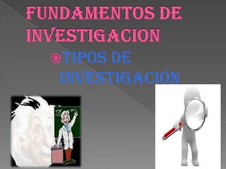 FUNDAMENTOS DE INVESTIGACION Tipos De Investigación 