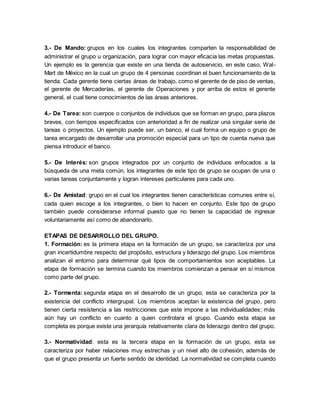 Fundamentos del comportamiento de los grupos | DOCX