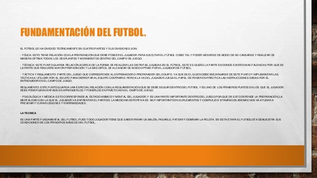 Fundamentos del futbol Fundamentos del futbol