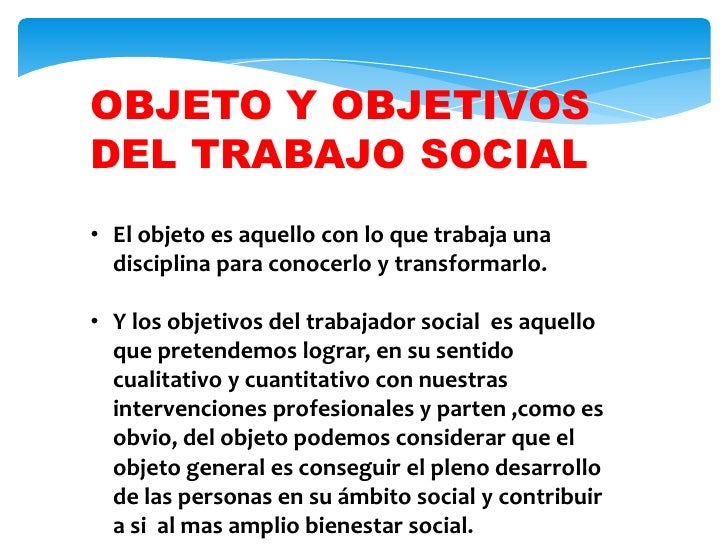 Fundamentos del trabajo social