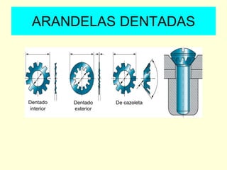 ARANDELAS DENTADAS
Dentado
interior
Dentado
exterior
De cazoleta
 