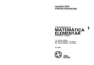 Fundamentos de matematica elementar vol.1