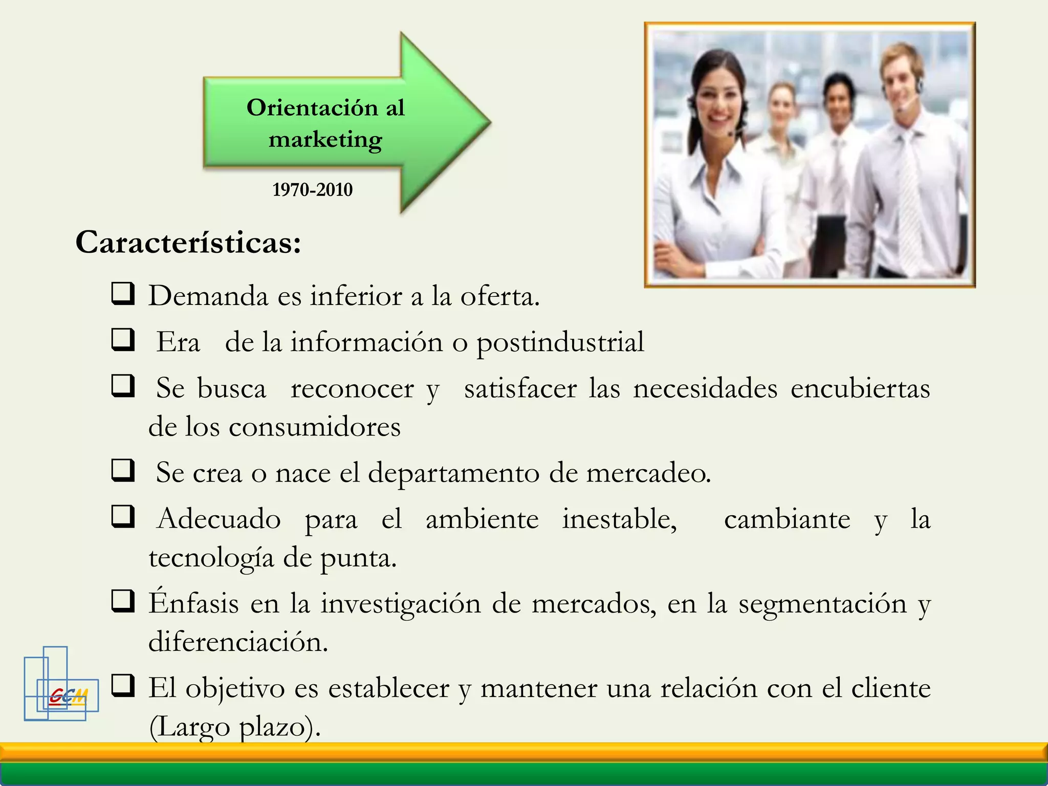 Fundamentos de MercadeoALGUNAS DEFINICIONESGCMMERCADO: CONJUNTO DE COMPRADORES REALES O POTENCIALES DE UN PRODUCTO O SERVICIO. 	MERCADO META: GRUPO DE CLIENTES HACIA EL QUE LA EMPRESA TRATA DE ORIENTAR SUS ESFUERZOS DE MERCADOTECNIA	DEMANDA: SOLICITUD QUE EXISTE DE UN ARTICULO EN EL MERCADO.