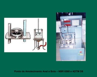 Ponto de Amolecimento Anel e Bola – NBR 6560 e ADTM D6
 