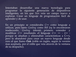 Historia del C++ y JAVA | PPTX