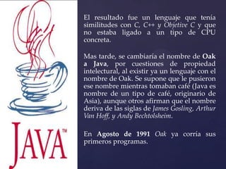 Historia del C++ y JAVA | PPTX