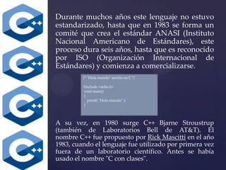 Historia del C++ y JAVA | PPTX