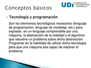  Tecnología y programación
 