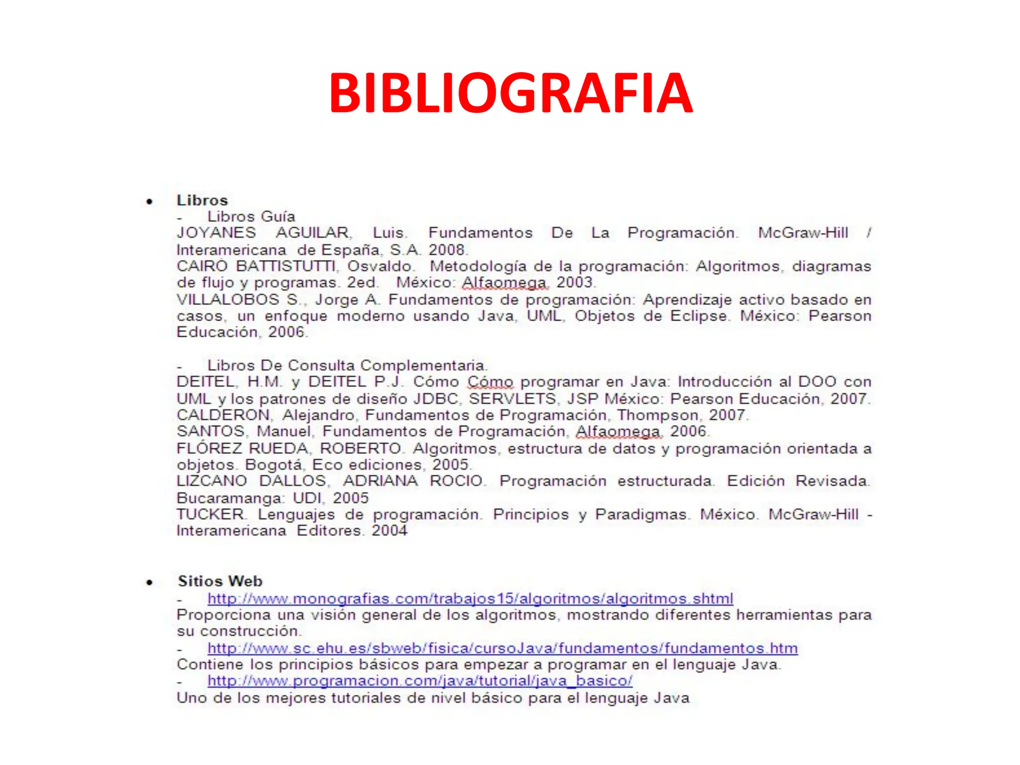 BIBLIOGRAFIA
 