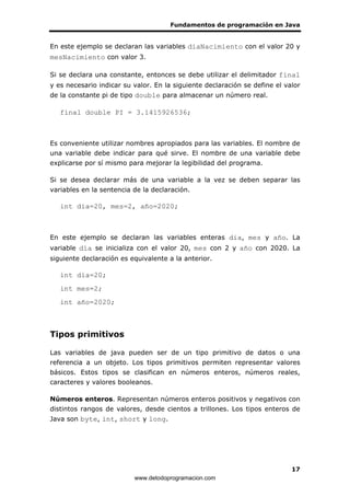 Fundamentos de programacion en java | PDF