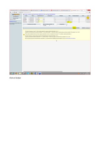 Click en Grabar
 