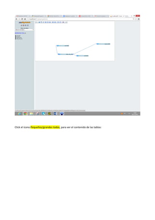 Click el ícono Pequeños/grandes todos, para ver el contenido de las tablas:
 