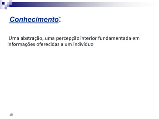 15
Conhecimento:
 