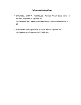 Fundamentos de visual basic 6.0. | DOCX