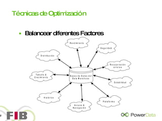 Técnicas de Optimización Balancear diferentes Factores 