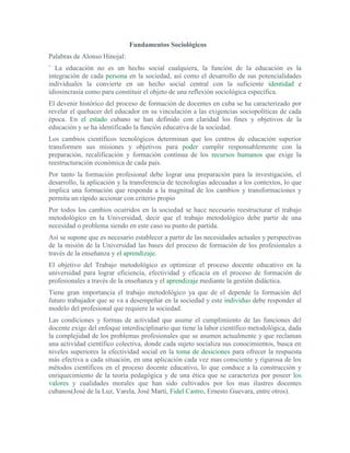 Fundamentos filosóficos y sociológicos de la educación | PDF